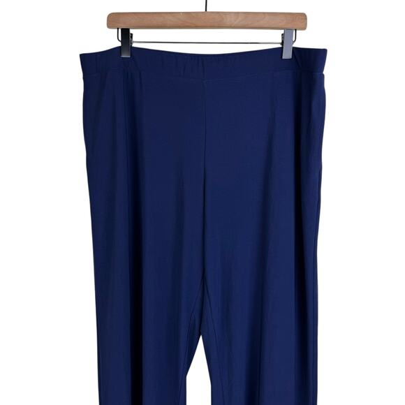 Dennis by Dennis Basso NWT L Navy Blue Stretch Button Accent Pants Pockets - Picture 3 of 9